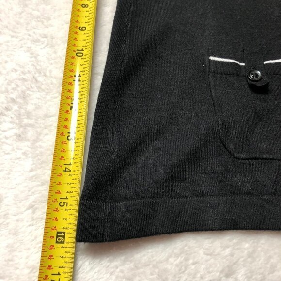 cleo Black & White Button Down Cardigan Size Petite Med - Picture 8 of 9